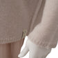 Sand-colored cashmere V-neck