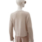 Sand-colored cashmere and silk cardigan