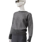 Grauer Pullover mit feinen Pailletten