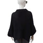 Black chunky knit oversized turtleneck