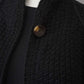 Schwarze Strickjacke aus Wolle und Cashmere