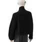 Schwarze Strickjacke aus Wolle und Cashmere