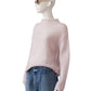 Rosafarbener Turtleneck aus Cashmere und Seide