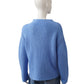 Blue cashmere and silk turtleneck