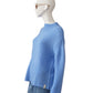 Blue cashmere and silk turtleneck