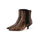 Stiefelette mit Schlangen-Print