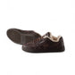 Brauner, lammfellgefütterter Vintage-Sneaker