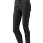 Antrazithfarbene, leicht verkürzte Jeans "Skinny Pusher"