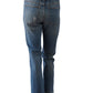 Blau verwaschene, leicht destroyte Jeans "Junna"