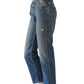Blau verwaschene, leicht destroyte Jeans "Junna"