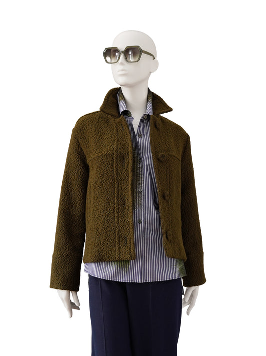 Moosgrüne Blazer-Jacke von ODEEH