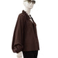 Dunkelbraune Seidenbluse