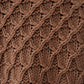 Camelfarbene, grob gestrickte Strickjacke