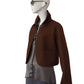 Braune Jacke aus Wolle und Cashmere