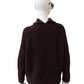 Dunkelbrauner Cashmere-Rollkragenpullover mit Lurexfäden