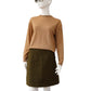 Camelfarbener Woll-Roundneck