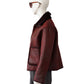 Bordeauxfarbene Fake-Fur Wendejacke