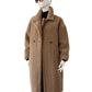 Sandfarbener Fake-Fur Mantel