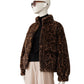 Fake-Fur Leo-Print Jacke