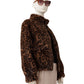 Fake-Fur Leo-Print Jacke