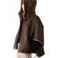 Braune Fake-Fur Wendejacke mit Kapuze