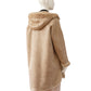 Sandfarbener Fake-Fur Wendemantel