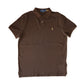 Chocolate brown polo shirt "Custom Slim Fit"