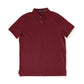 Bordeaux-colored polo shirt "Custom Slim Fit"