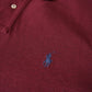 Bordeaux-colored polo shirt "Custom Slim Fit"