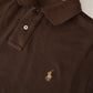 Chocolate brown polo shirt "Custom Slim Fit"