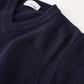 Dunkelblauer V-Neck