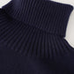 Dunkelblauer Cashmere-Rollkragenpullover "Duvet"