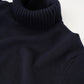 Dark blue turtleneck sweater