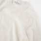 Sandfarbener Woll-Roundneck
