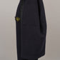 Dunkelblaues Overshirt aus gekochter Wolle