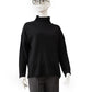 Schwarzer Turtleneck aus Wolle und Cashmere