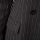 Antrazithfarbener, dezent rot gestreifter Blazer