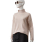Puderfarbener Turtleneck aus Wolle und Cashmere