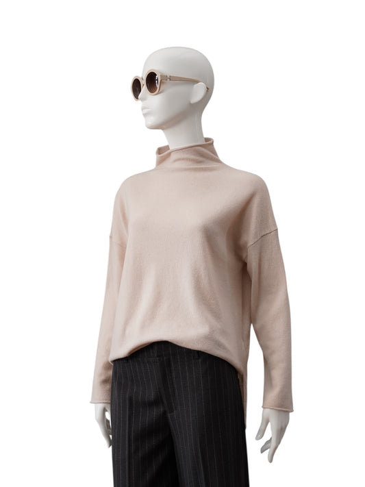 Puderfarbener Turtleneck aus Wolle und Kaschmir von FFC