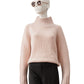 Rosafarbener Turtleneck aus Wolle und Cashmere