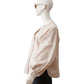 Nudefarbene Bluse aus Cotton und Leinen