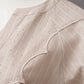 Nudefarbene Bluse aus Cotton und Leinen