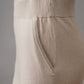 Steinfarbene Strick-Hose aus Wolle und Cashmere