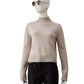 Steinfarbener Pullover aus Wolle und Cashmere