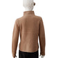 Camelfarbener Rollkragenpullover aus Wolle und Cashmere