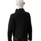 Schwarzer Rollkragenpullover aus Wolle und Cashmere