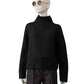 Schwarzer Rollkragenpullover aus Wolle und Cashmere