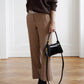 Kleine, schwarze Lackleder-Tasche
