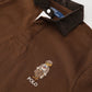 Dark brown rugby shirt with corduroy collar "Polo Bear"
