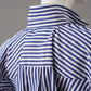 Blau/Weiß gestreifte Oversize-Bluse